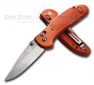 Benchmade 551H2O Pardue Griptilian - Drop Point with Orange Handle and N680 Ultra Stainless Steel Blade