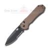 Benchmade Heckler & Koch 14715SBK-1 Drop Point - Partially Serrated / Sand Handle