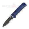 Benchmade 4400sbk-1 Casbah - Black Blade, Partially Serrated with Blue Handle