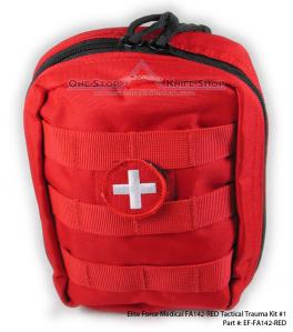 Elite Force Medical FA142-RED Tactical Trauma Kit #1 - Red