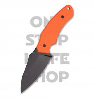 Hoback Knives Shepherd Fixed Blade - Orange G10 Handle, Black DLC Finish